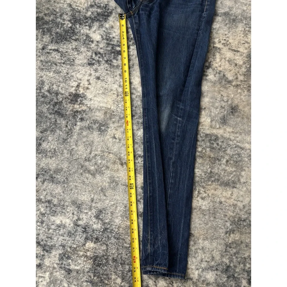 Levi's 501 Original Fit Jeans Mens W34 L36 Dark Wash Straight Leg Denim Pants‎